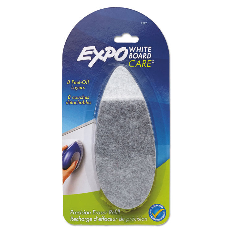 EXPO - White Board CARE Dry Erase Precision Eraser Refill, Eight Peel-Off Layers, 2.25" x 6"