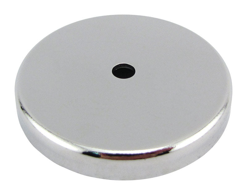MAGNET SOURCE - Magnet Source .375 in. L X 2.61 in. W Silver Round Base Magnet 65 lb. pull 1 pc