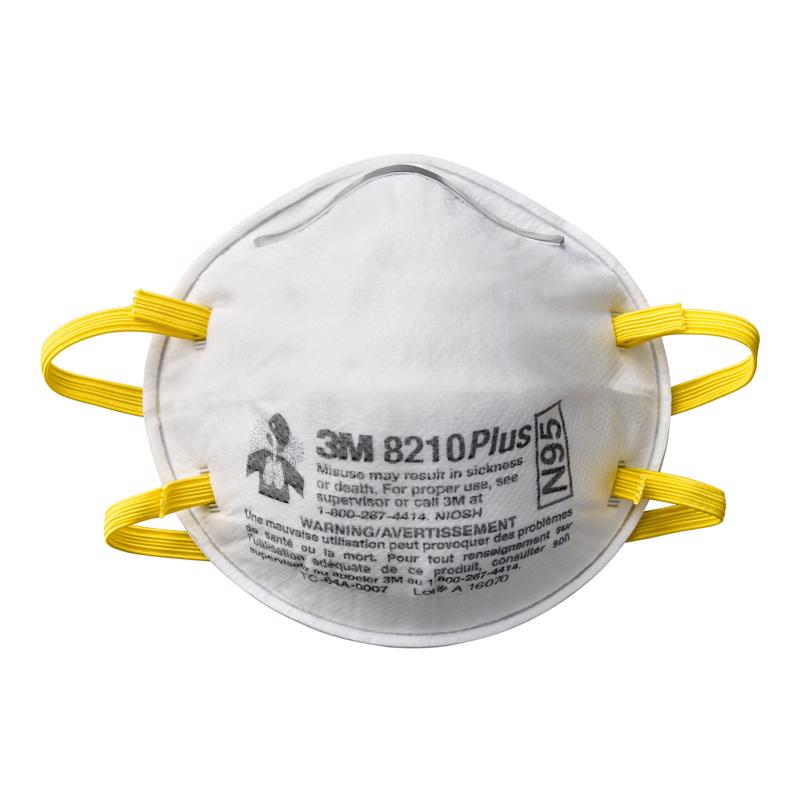 3M - 3M N95 Paint Prep Cup Disposable Respirator White One Size Fits Most 20 pk