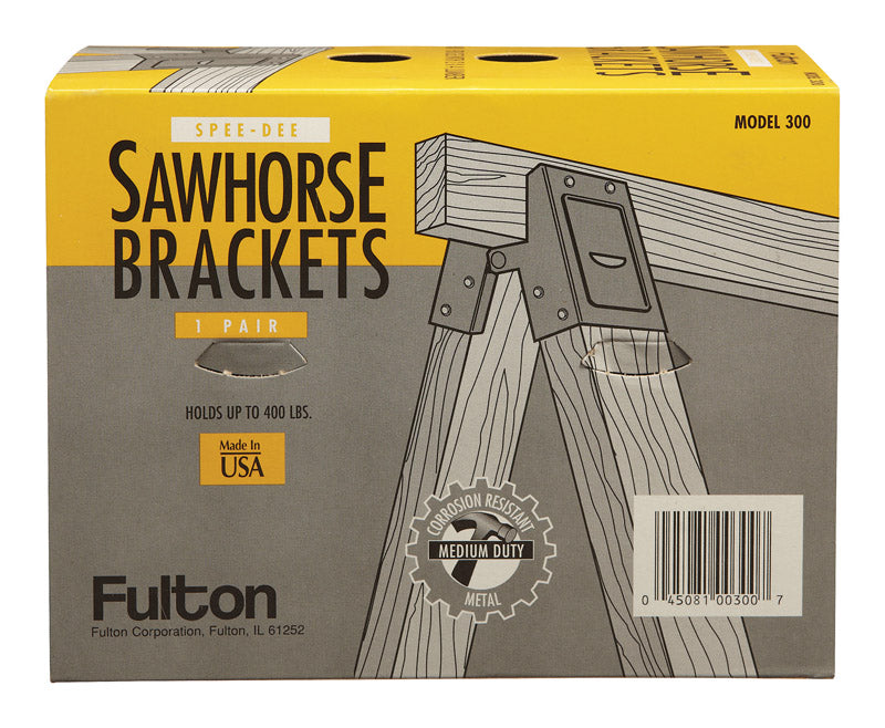 FULTON - Fulton 2 in. H X 4 in. W Sawhorse Brackets 400 lb. cap. 1 pk