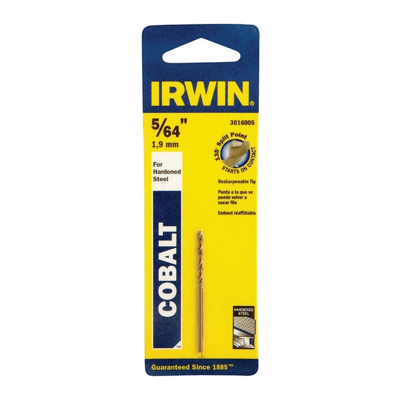 IRWIN - Irwin 5/64 in. X 2 in. L Cobalt Alloy Steel Drill Bit Straight Shank 1 pc - Case of 3