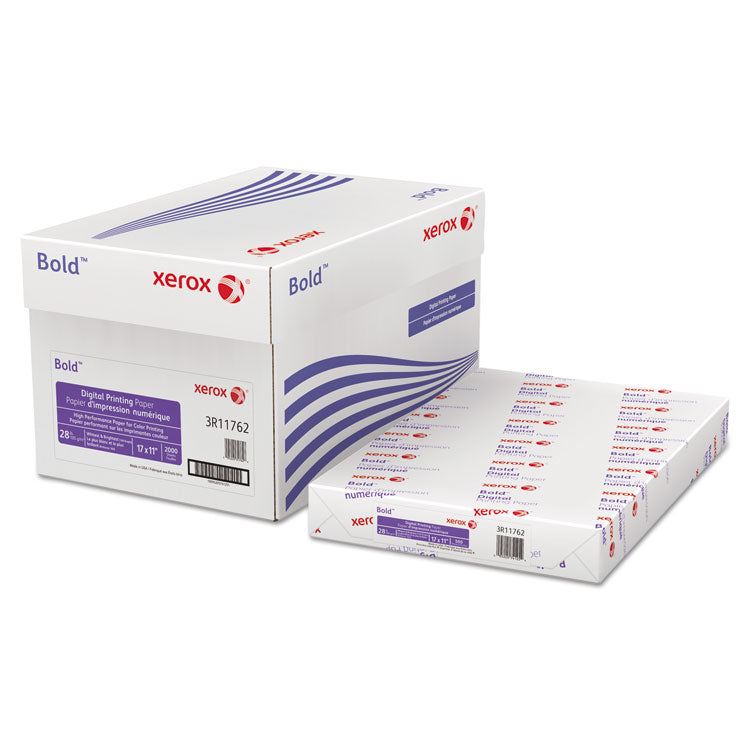 xerox - Bold Digital Printing Paper, 100 Bright, 28 lb Bond Weight, 11 x 17, White, 500/Ream