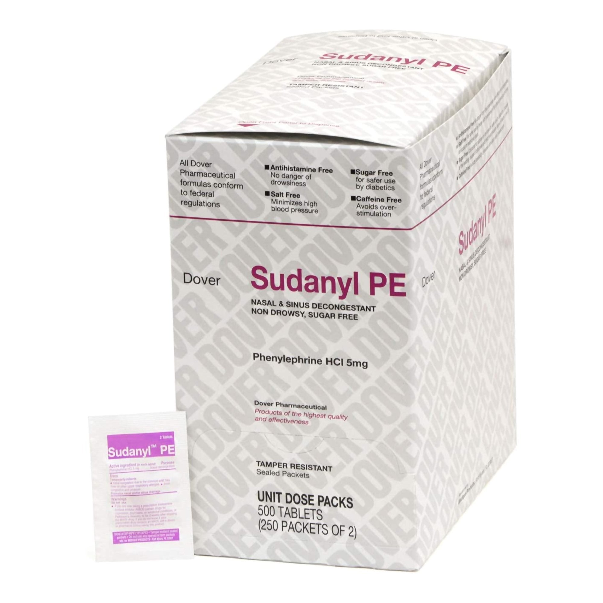 Medique Products - Sinus Relief Sudanyl PE 5 mg Strength Tablet 2 per Pack [250/BX]