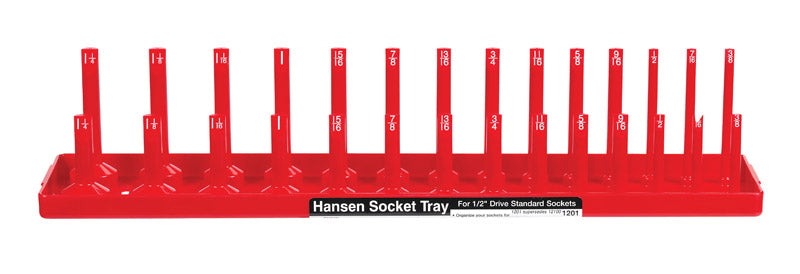 HANSEN GLOBAL - Hansen Global 18 in. L X 1/2 in. drive SAE Socket Tray 1 pc