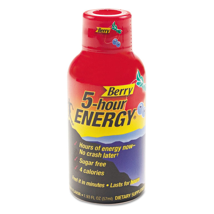 5-hour ENERGY - Energy Drink, Berry, 1.93oz Bottle, 12/Pack