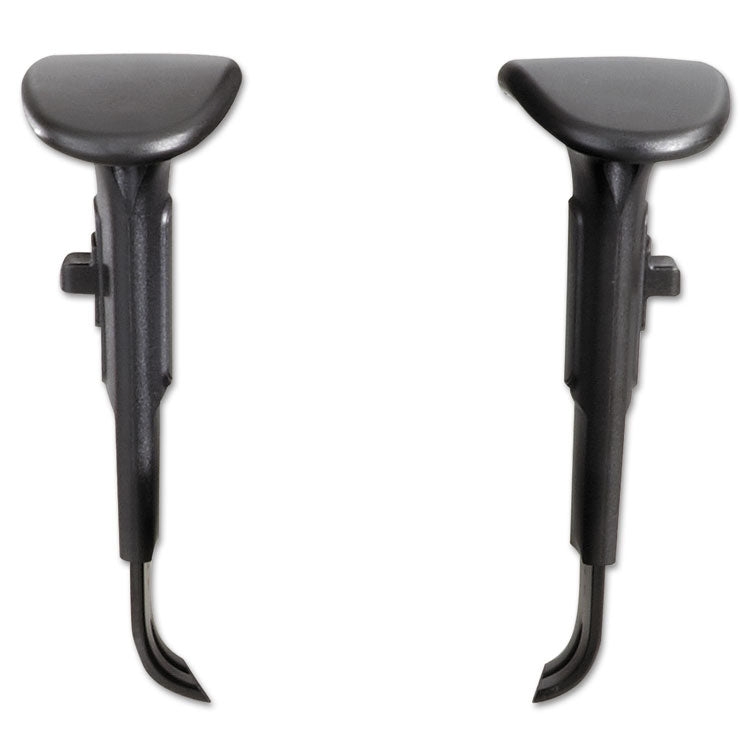 Safco - Adjustable T-Pad Arms for Safco Alday and Vue Series Task Chairs and Stools, 3.5 x 10.5 x 14, Black, 2/Set