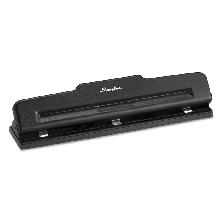 Swingline - 10-Sheet Desktop Light-Duty Two- to Three-Hole Adjustable Punch, 9/32" Holes, Black