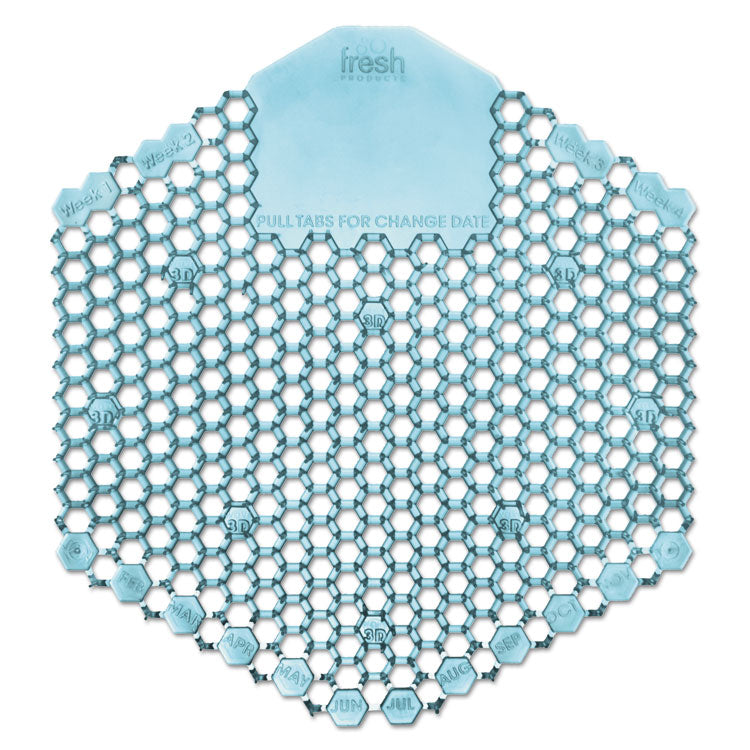 Fresh Products - Wave 3D Urinal Deodorizer Screen, Ocean Mist Scent, Blue, 10/Box, 6 Boxes/Carton
