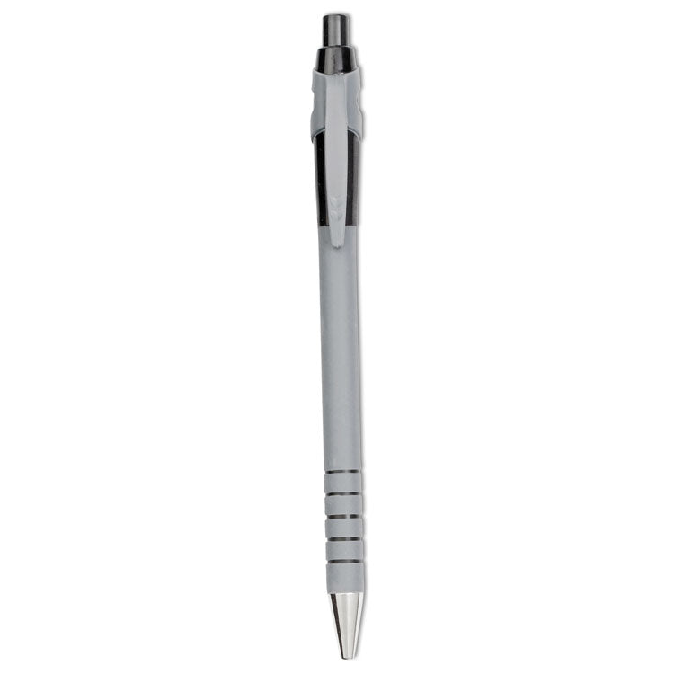 Paper Mate - FlexGrip Ultra Ballpoint Pen, Retractable, Medium 1 mm, Black Ink, Black/Gray Barrel, Dozen