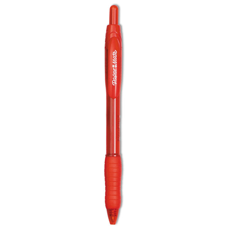 Paper Mate - Profile Ballpoint Pen, Retractable, Bold 1.4 mm, Red Ink, Red Barrel, Dozen