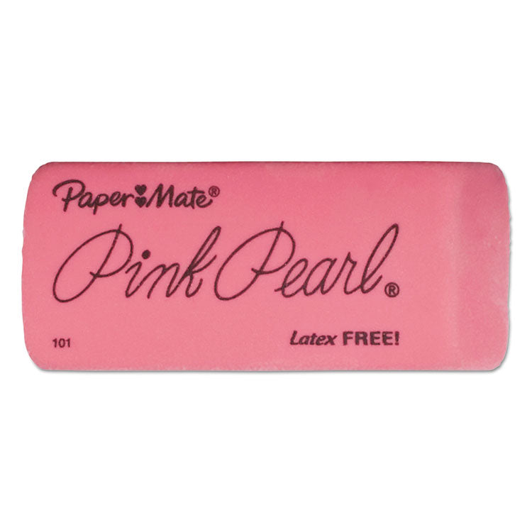Paper Mate - Pink Pearl Eraser, For Pencil Marks, Rectangular Block, Large, Pink, 3/Pack