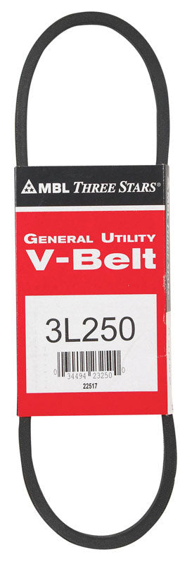 MITSUBOSHI - Mitsuboshi FHP 3L250 Standard General Utility V-Belt 0.38 in. W X 25 in. L For Fractional Horsepower