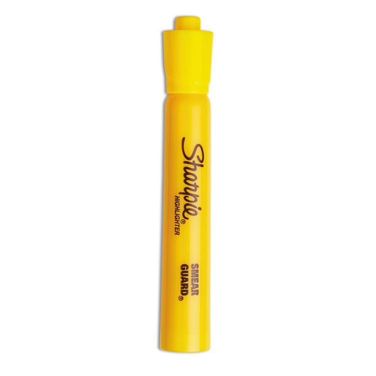 Sharpie - Tank Style Highlighters, Yellow Ink, Chisel Tip, Yellow Barrel, Dozen