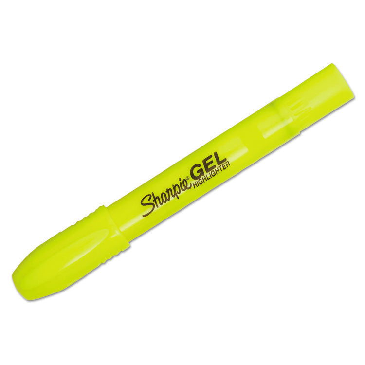 Sharpie - Gel Highlighters, Fluorescent Yellow Ink, Bullet Tip, Yellow Barrel