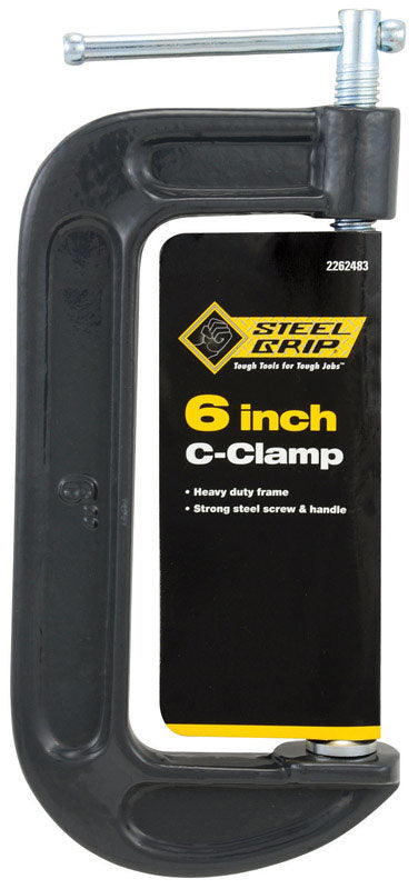 STEEL GRIP - Steel Grip 6 in. Adjustable C-Clamp 1 pc