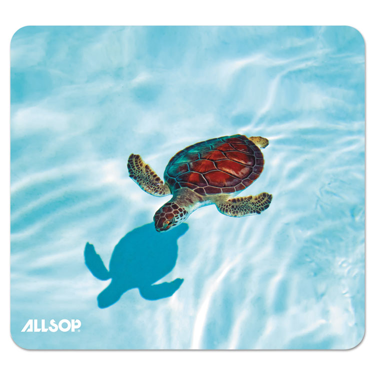 Allsop - Naturesmart Mouse Pad, 8.5 x 8, Turtle Design