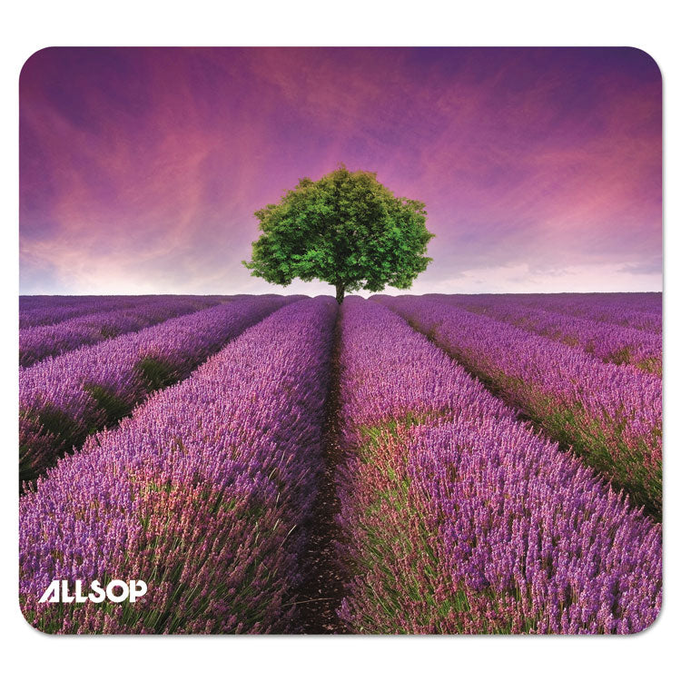 Allsop - Naturesmart Mouse Pad, 8.5 x 8, Lavender Field Design