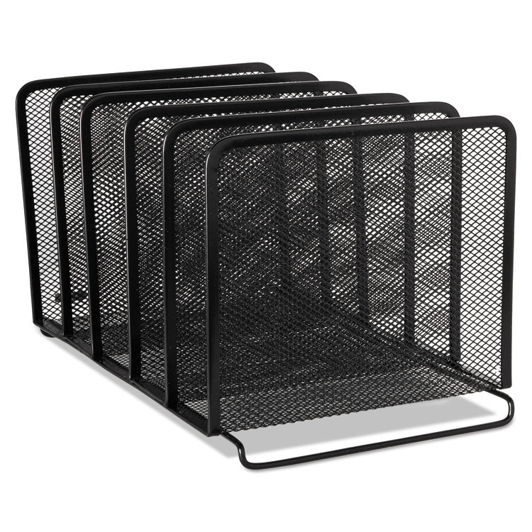 Rolodex - Mesh Stacking Sorter, 5 Sections, Letter to Legal Size Files, 8.25" x 14.38" x 7.88", Black