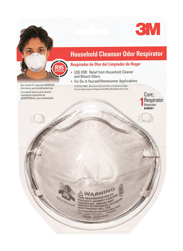 3M(TM) - 3M R95 Household Cleaner Half Face Respirator White 1 pc