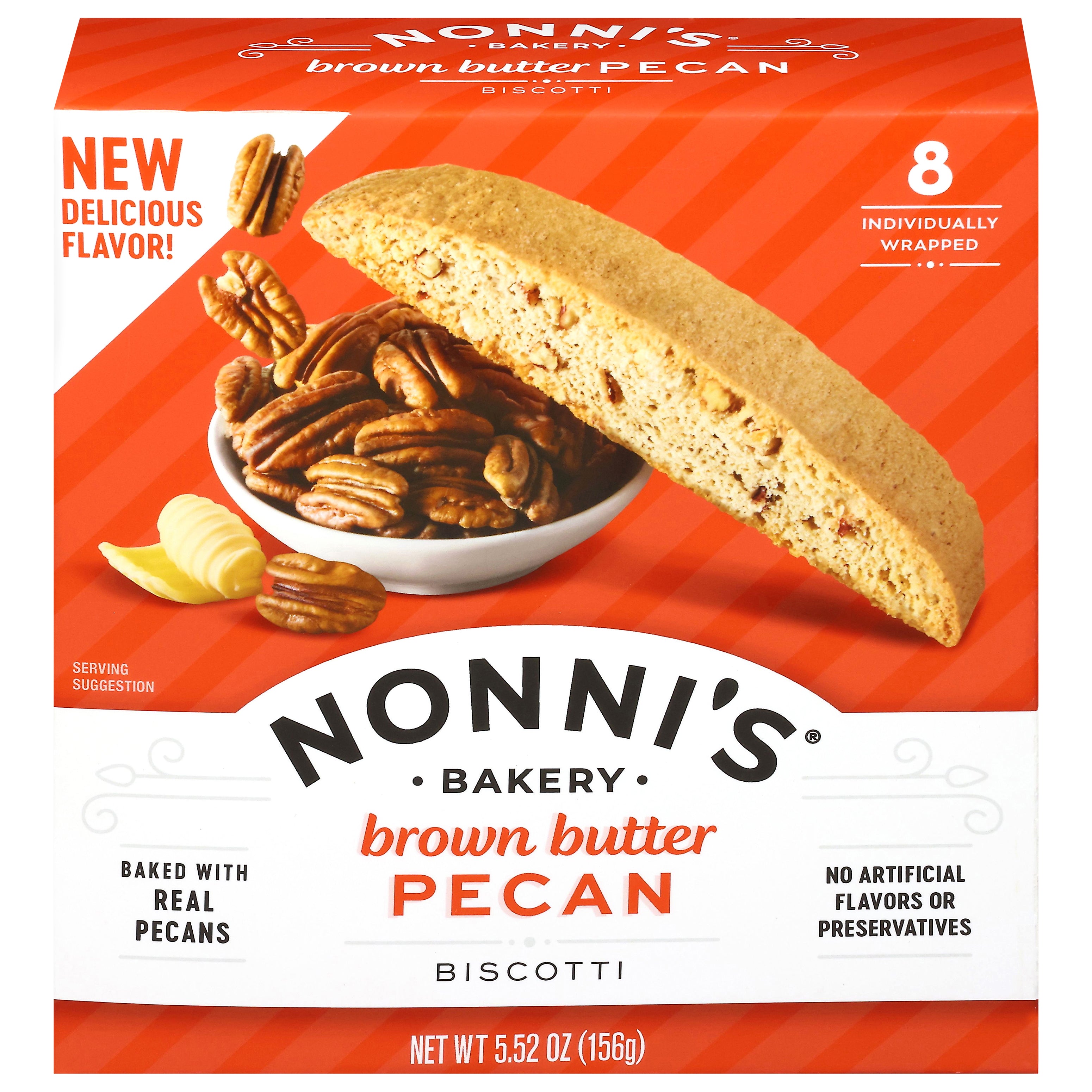 Nonni's Brown Butter Pecan Biscotti 8 Each - Case of 6