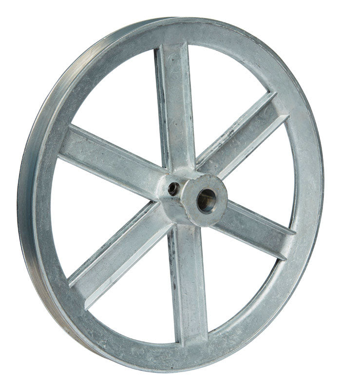 CHICAGO DIE CAST - Chicago Die Cast 8 in. D Zinc Single V Grooved Pulley [800A7]