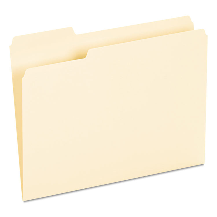 Universal - Interior File Folders, 1/3-Cut Tabs: Assorted, Letter Size, 9.5-pt Manila, 100/Box