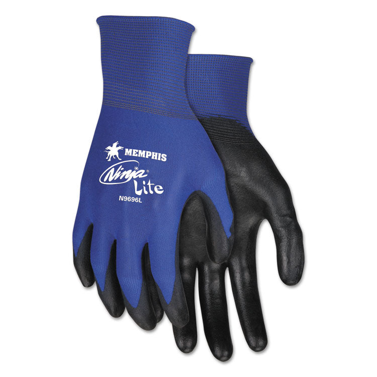 MCR Safety - Ultra Tech Tactile Dexterity Work Gloves, Blue/Black, Large, 1 Dozen