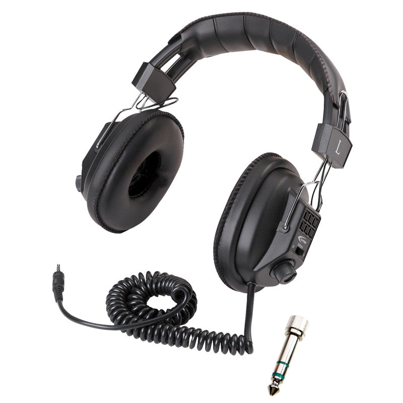 CALIFONE - Switchable Stereo/Mono Headphone, with 3.5mm plug and 1/4" adapter