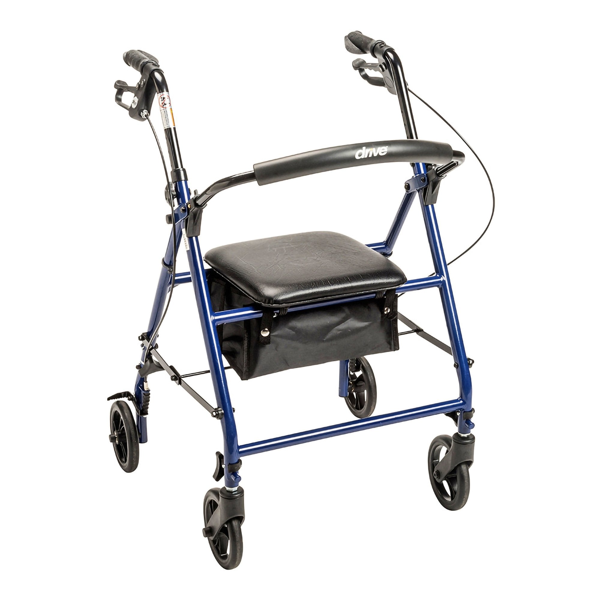 Drive Medical - 4 Wheel Rollator drive™ Blue Adjustable Height / Folding Steel Frame [1/EA]
