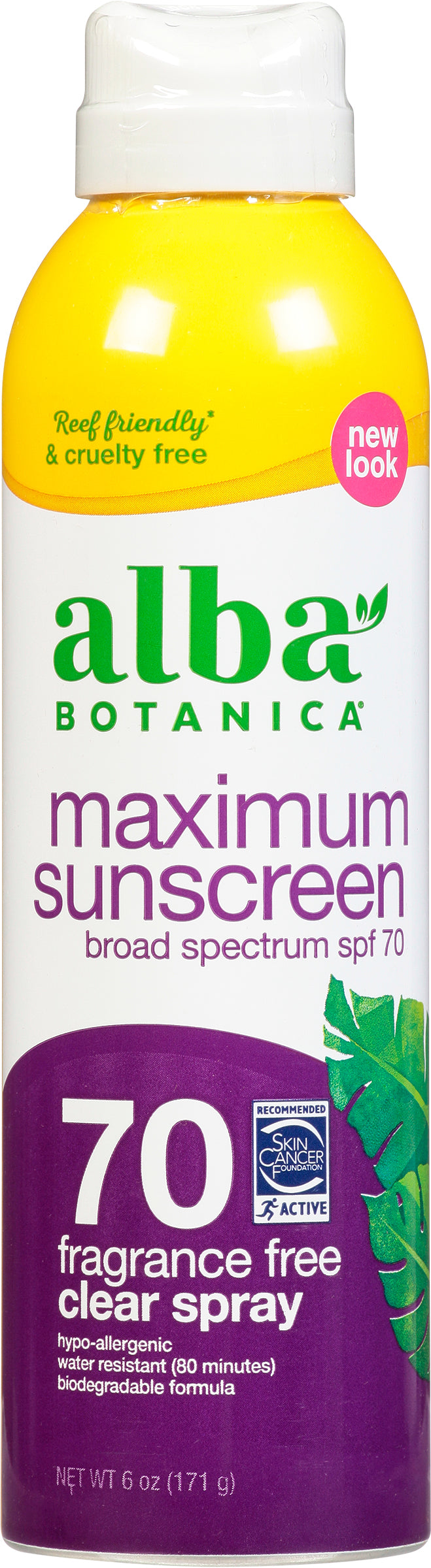 Alba Botanica SPF 70 Clear Spray Maximum Sunscreen 6 oz - Case of 1