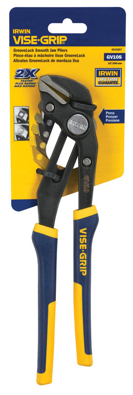 IRWIN - Irwin Vise-Grip 10 in. Nickel Chrome Steel Smooth Jaw Tongue and Groove Pliers