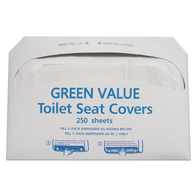 GEN - Half-Fold Toilet Seat Covers, 14.75 x 16.5, White, 5,000/Carton