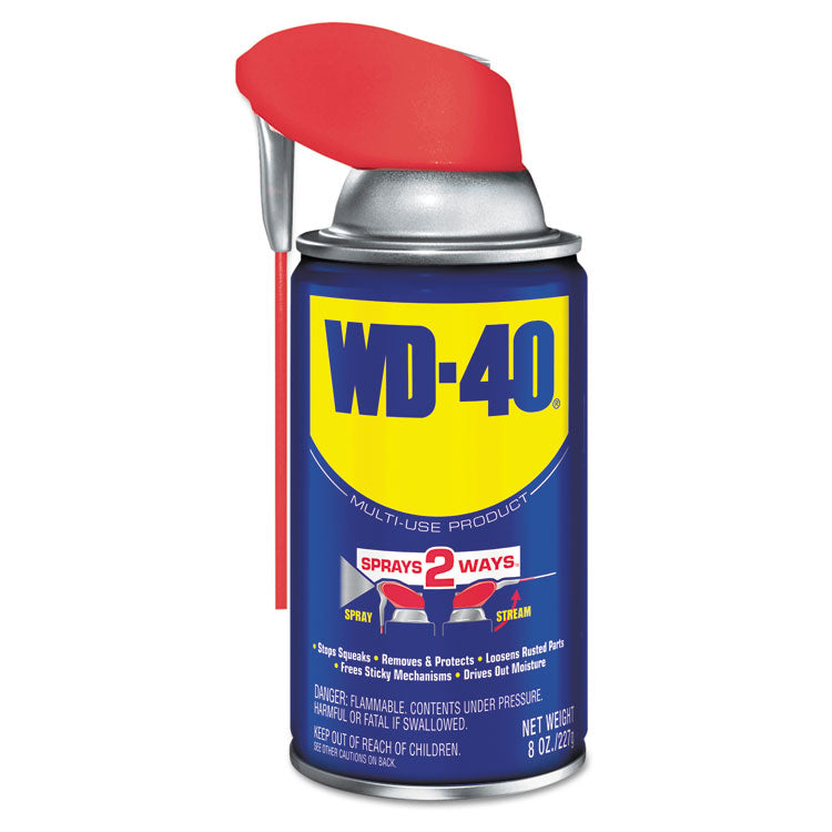 WD-40 - Smart Straw Spray Lubricant, 8 oz Aerosol Can, 12/Carton