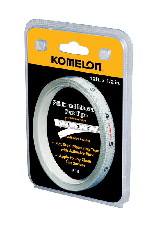 KOMELON - Komelon 12 ft. L X 1/2 in. W Flat Adhesive Tape Measure 1 pk