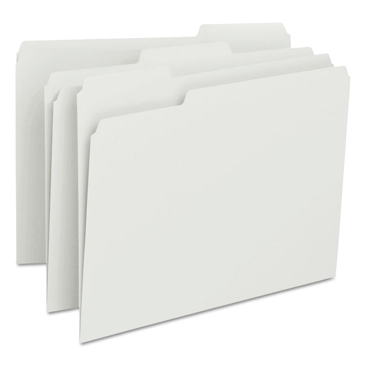 Smead - Colored File Folders, 1/3-Cut Tabs: Assorted, Letter Size, 0.75" Expansion, White, 100/Box