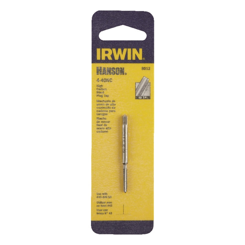 IRWIN - Irwin Hanson High Carbon Steel SAE Plug Tap 4-40 1 pc