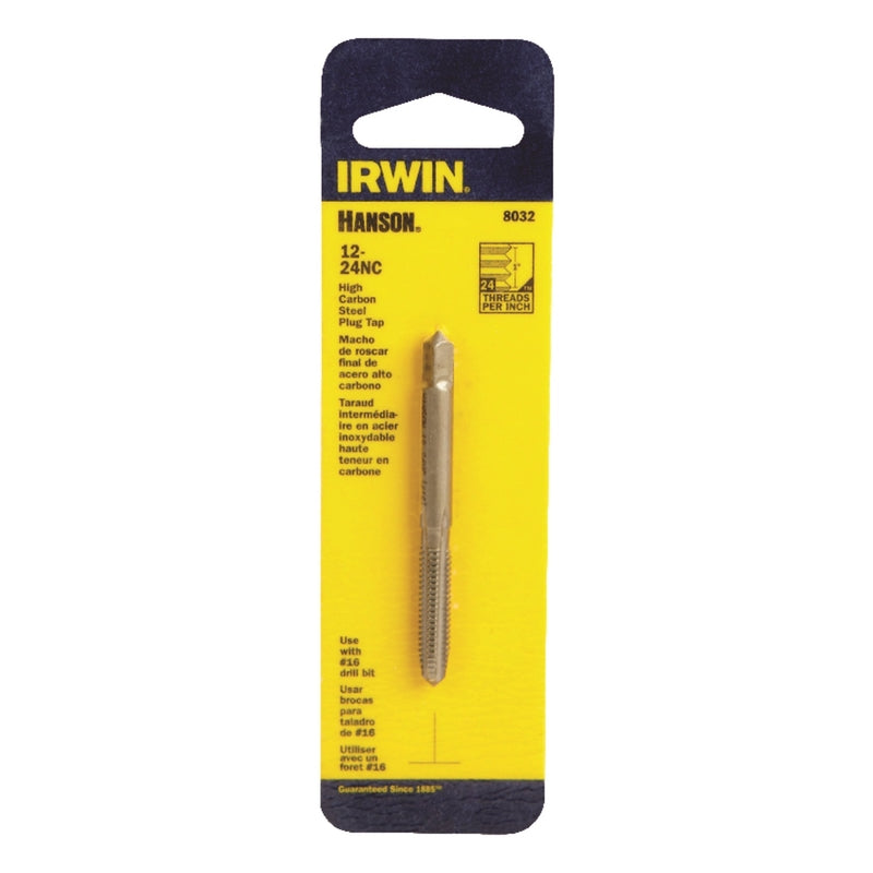 IRWIN - Irwin Hanson High Carbon Steel SAE Plug Tap 12-24 1 pc