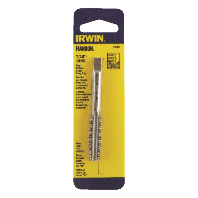 IRWIN - Irwin Hanson High Carbon Steel SAE Fraction Tap 7/16 in. 1 pc [8139]