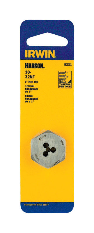 IRWIN - Irwin Hanson High Carbon Steel SAE Hexagon Die 10-32 1 pc [9331ZR]