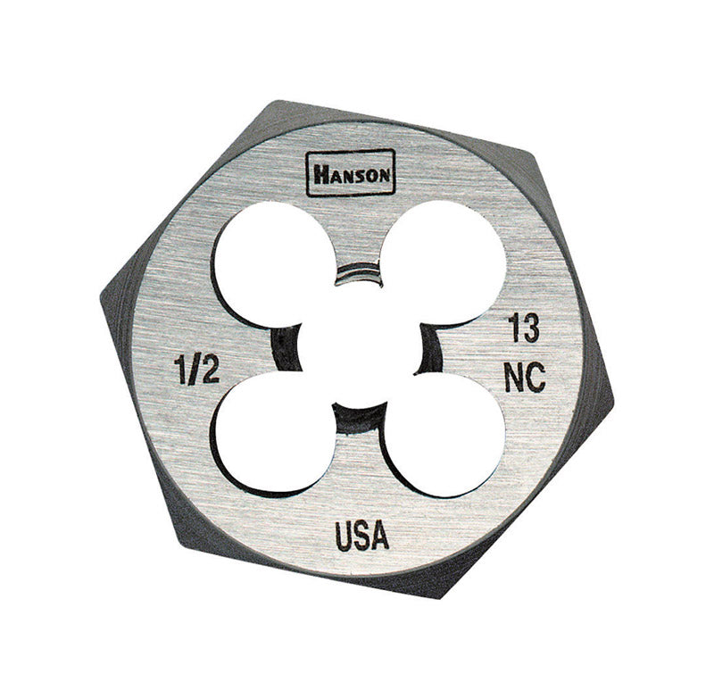 IRWIN - Irwin Hanson High Carbon Steel SAE Hexagon Die 1/2 in. 1 pc [9444]