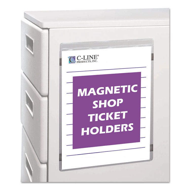 C-Line - Magnetic Shop Ticket Holders, Super Heavyweight, 50 Sheets, 9 x 12, 15/Box