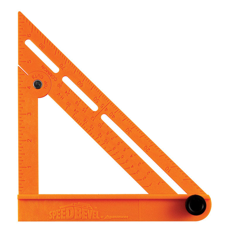 SWANSON - Swanson Speed Bevel 7.125 in. L X 1.25 in. H ABS Plastic Adjustable Speed Square