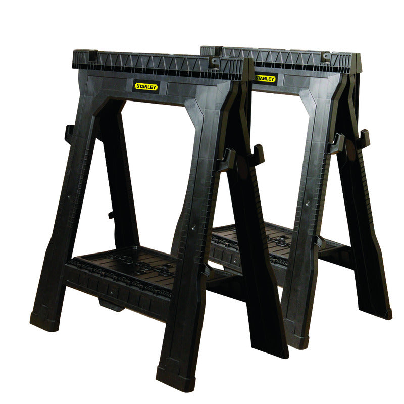 STANLEY - Stanley 33 in. H X 27 in. W X 4 in. D Folding Sawhorse 1000 lb. cap. 2 pc