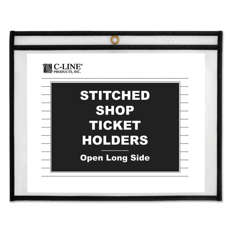 C-Line - Shop Ticket Holders, Stitched, Sides Clear, 50 Sheets, 11 x 8.5, 25/Box