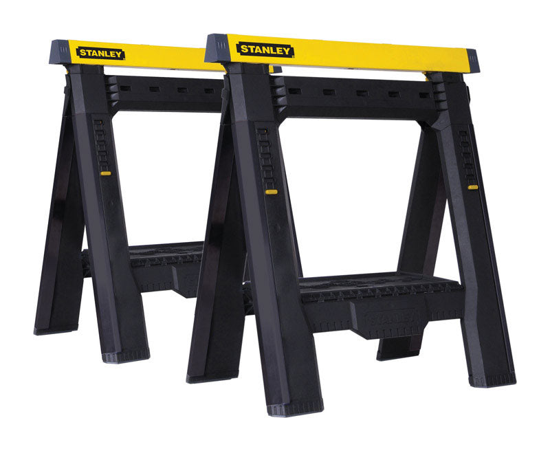 STANLEY - Stanley 31-1/8 in. H X 29-1/8 in. W X 2-7/8 in. D Adjustable 2 Way Adjustable Sawhorse 1000 lb. cap.