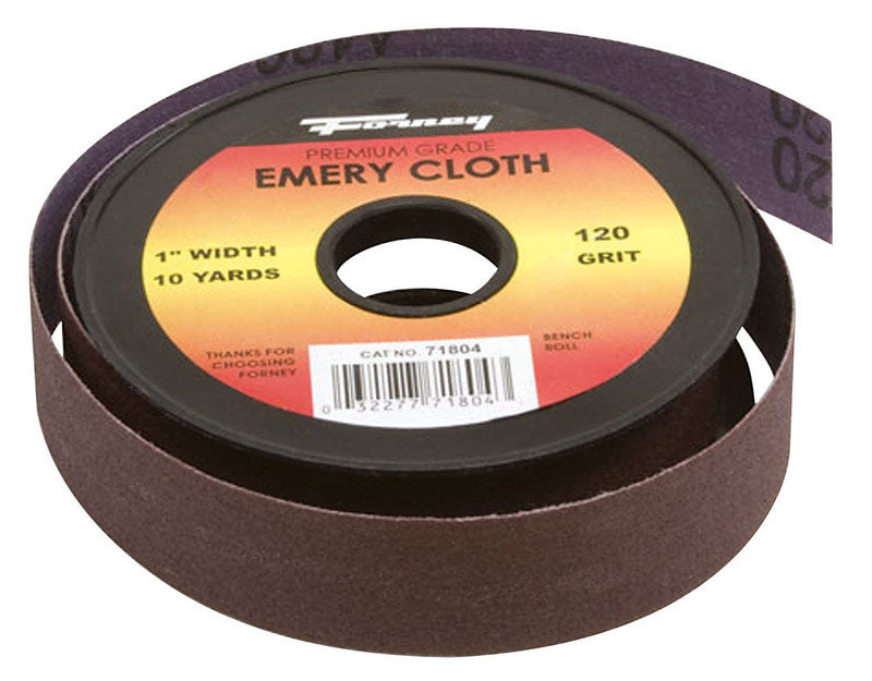 FORNEY - Forney 360 in. L X 1 in. W 120 Grit Emery Sandpaper 1 pk