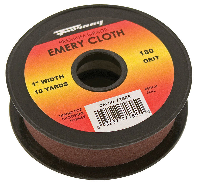 FORNEY - Forney 360 in. L X 1 in. W 180 Grit Emery Sandpaper 1 pk