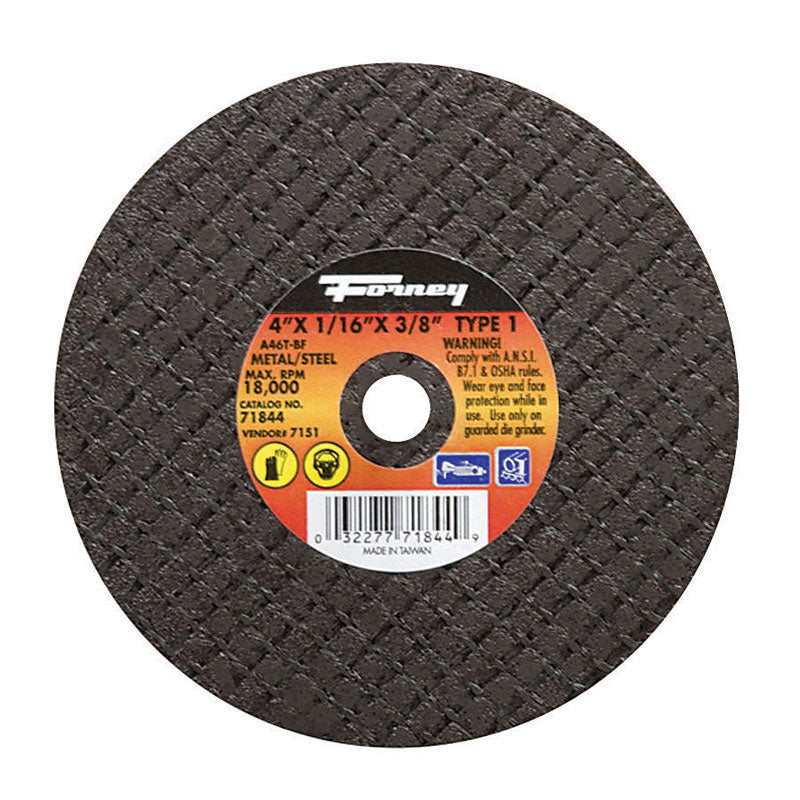FORNEY - Forney 4 in. D X 3/8 in. Aluminum Oxide Metal Cut-Off Wheel 1 pc [71844]