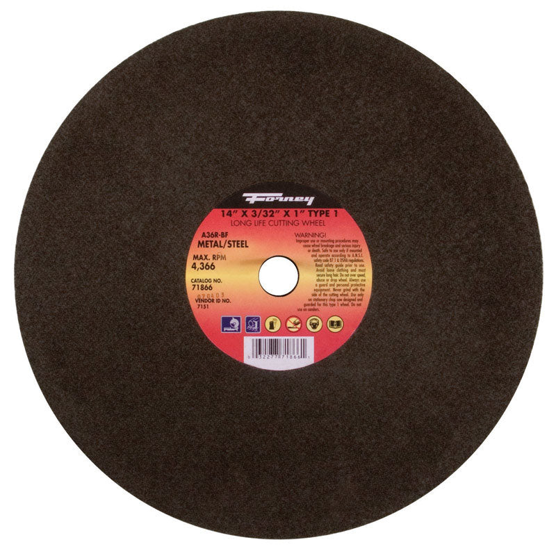 FORNEY - Forney 14 in. D X 1 in. Aluminum Oxide Metal Cutting Wheel 1 pc [71866]