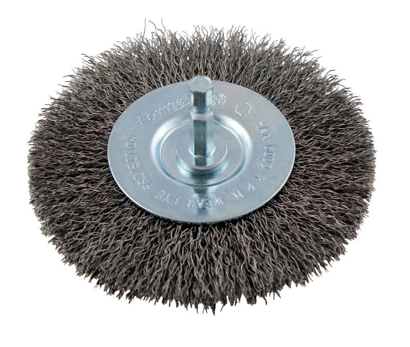 FORNEY - Forney 4 in. Crimped Wire Wheel Brush Metal 6000 rpm 1 pc [72740]
